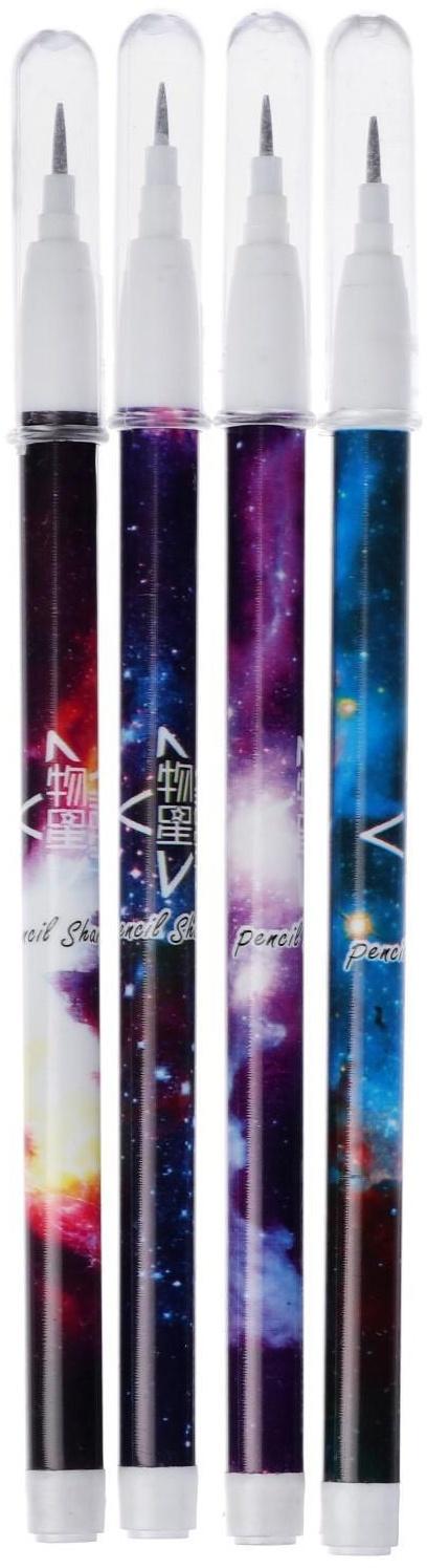 Набор карандашей секционных чернографитных 4 штуки Космос