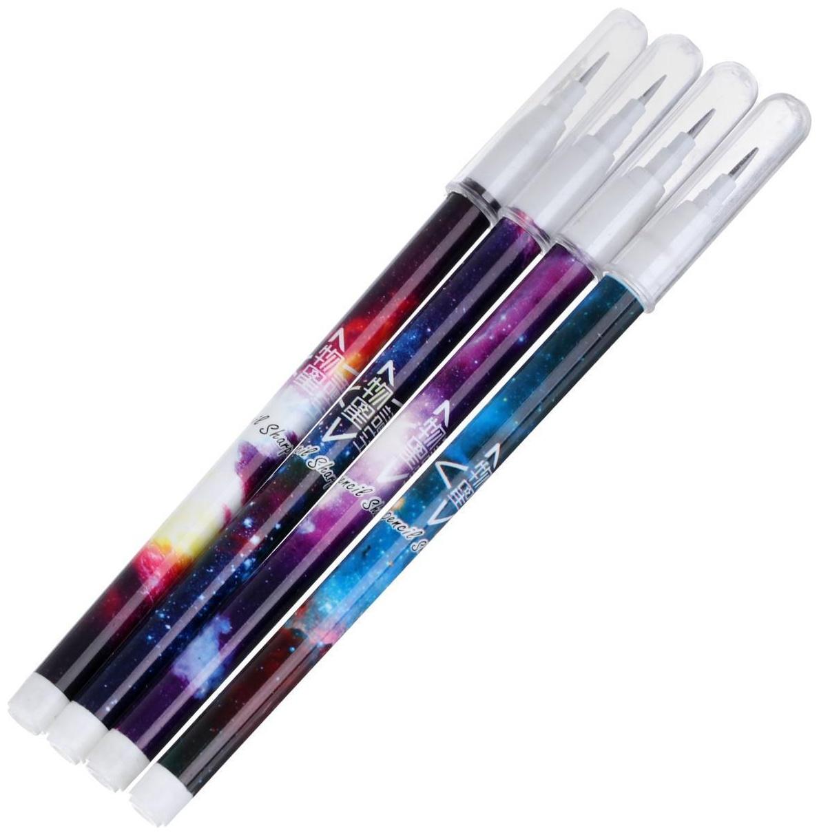 Набор карандашей секционных чернографитных 4 штуки Космос