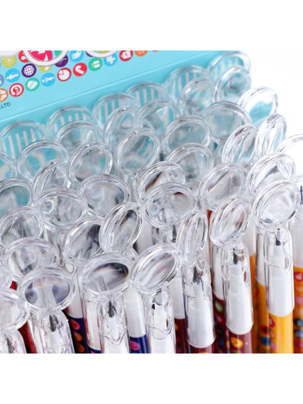 Карандаш секционный чернографитный с лупой, корпус МИКС