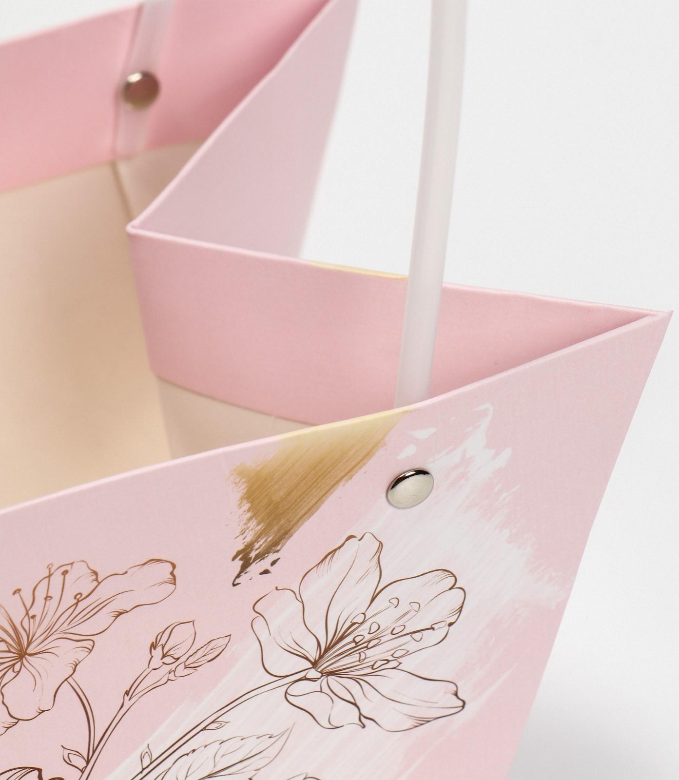 Пакет влагостойкий для цветов «Нежность», 20 х 12 х 20 см