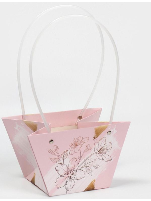 Пакет влагостойкий для цветов «Нежность», 20 х 12 х 20 см