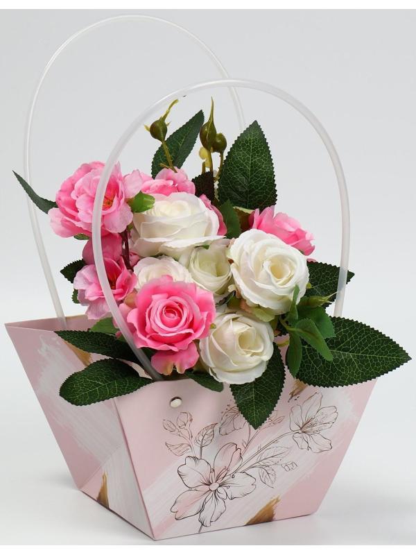 Пакет влагостойкий для цветов «Нежность», 20 х 12 х 20 см