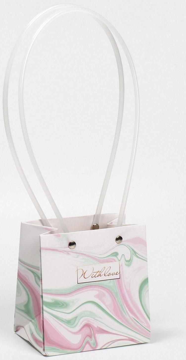 Пакет влагостойкий для цветов With love, 11,5 х 12 х 8 см