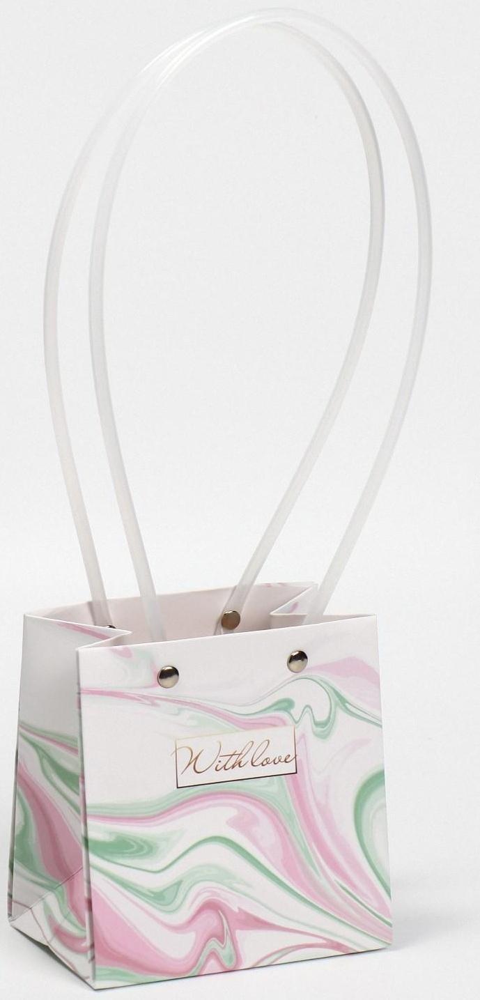 Пакет влагостойкий для цветов With love, 11,5 х 12 х 8 см