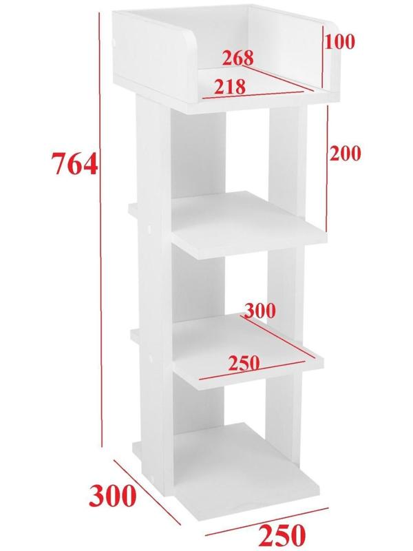 Стеллаж  Норд №1, 250х300х764, Белый