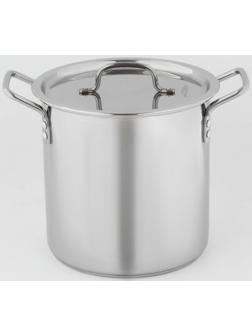 Кастрюля «Общепит», 11 л, d=25 см, h=34 см, металлическая крышка, с теплораспределительным слоем