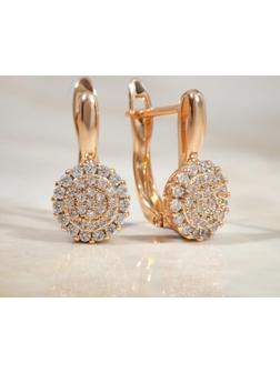 Серьги со стразами 