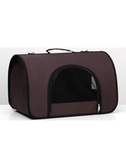 Сумка-переноска с 2 входами, 46 х 28,5 х 30 см, коричневая