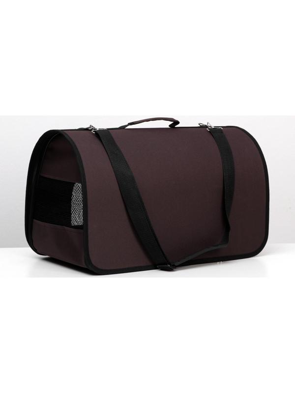 Сумка-переноска с 2 входами, 46 х 28,5 х 30 см, коричневая