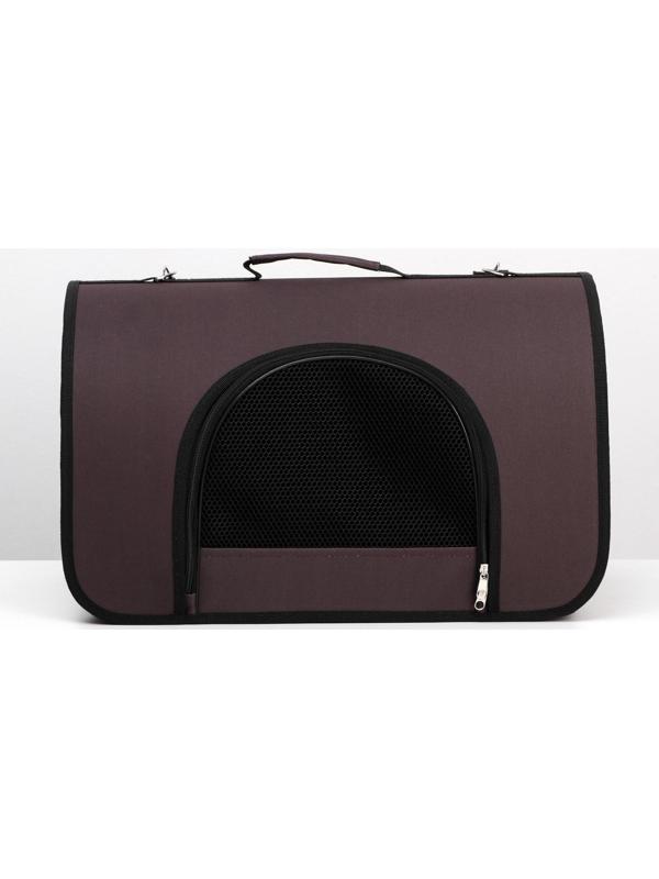 Сумка-переноска с 2 входами, 46 х 28,5 х 30 см, коричневая