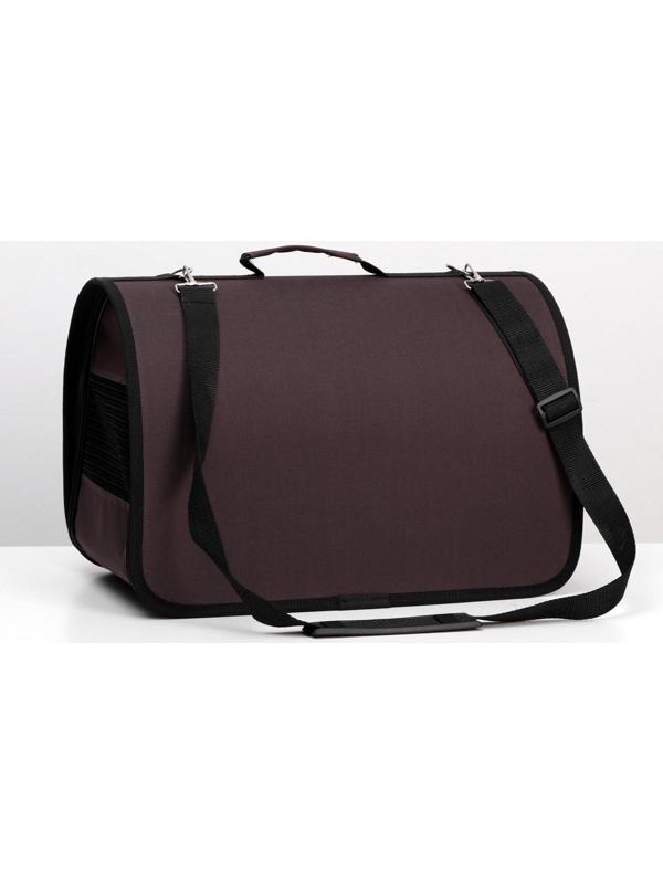 Сумка-переноска с 2 входами, 40 х 25 х 28 см, коричневая