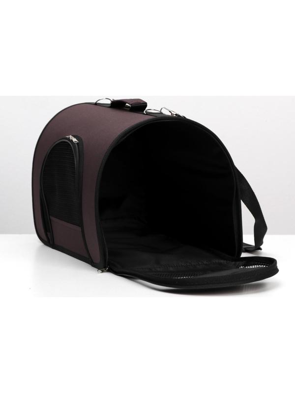 Сумка-переноска с 2 входами, 40 х 25 х 28 см, коричневая