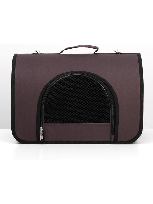 Сумка-переноска с 2 входами, 40 х 25 х 28 см, коричневая