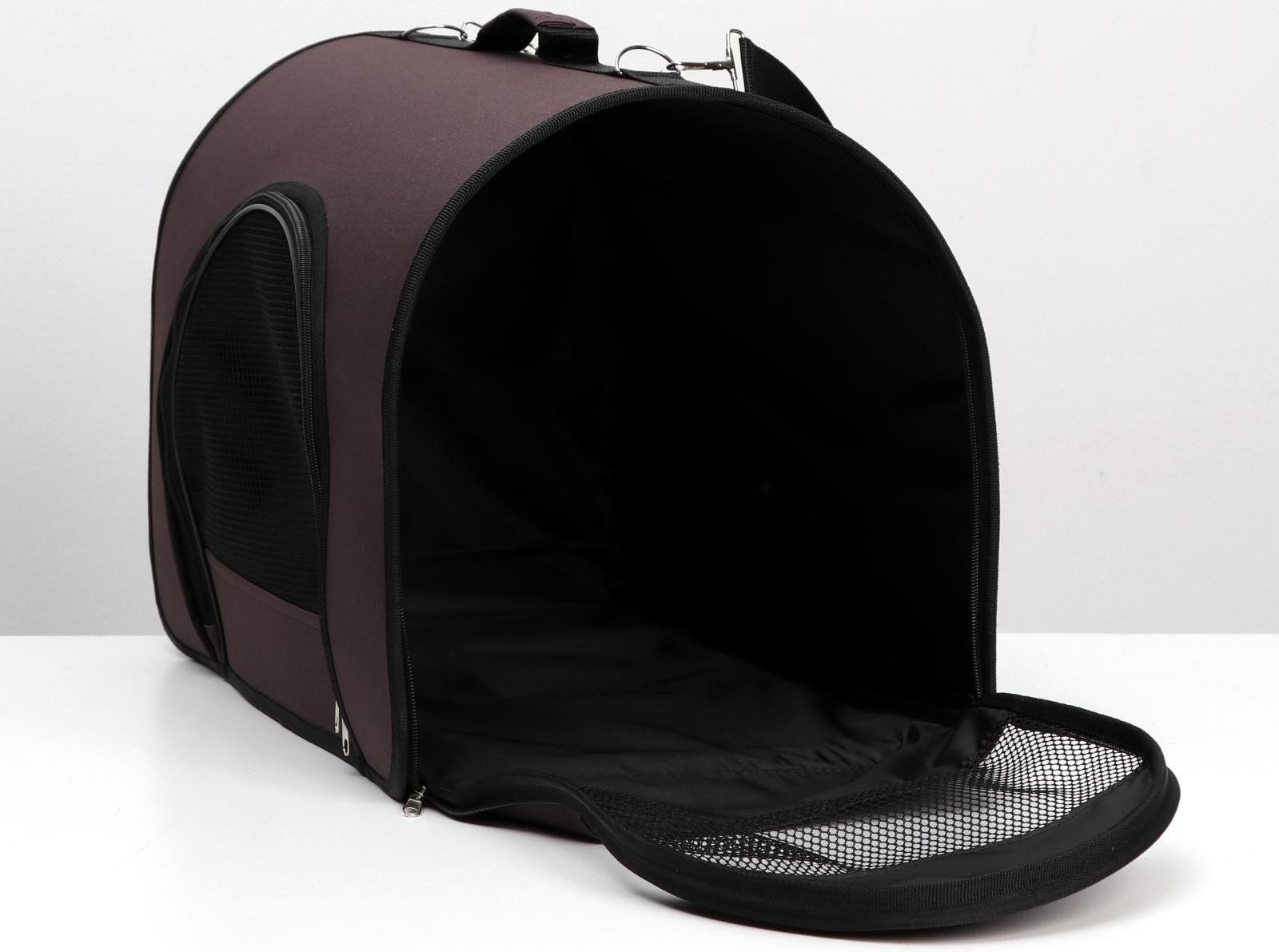 Сумка-переноска с 2 входами, 49 х 30 х 35 см, коричневая