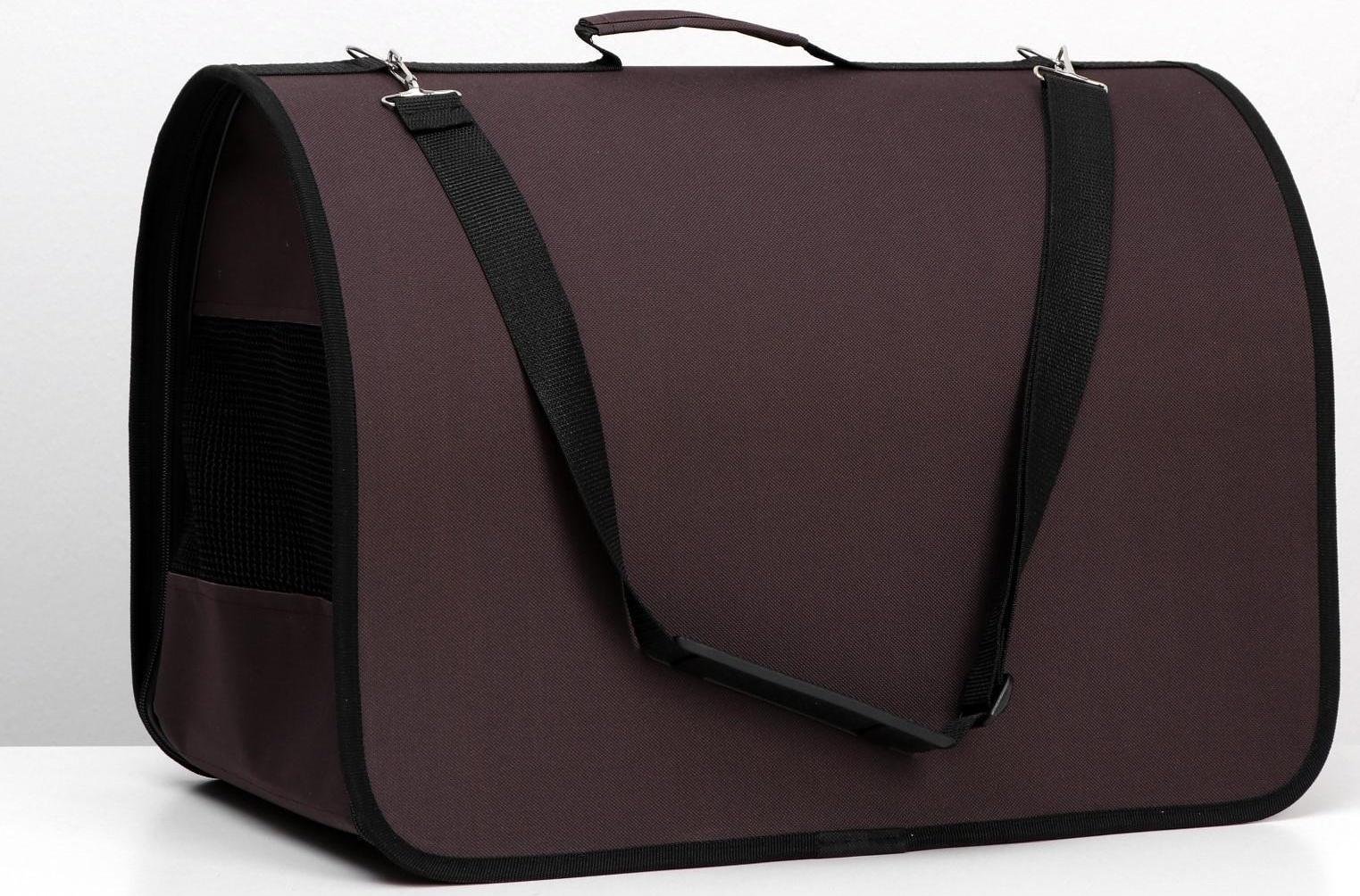 Сумка-переноска с 2 входами, 49 х 30 х 35 см, коричневая