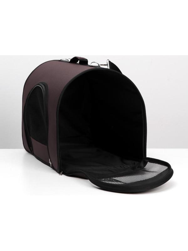 Сумка-переноска с 2 входами, 49 х 30 х 35 см, коричневая