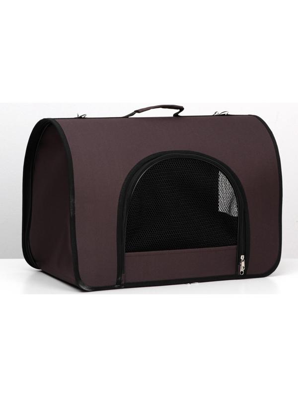 Сумка-переноска с 2 входами, 49 х 30 х 35 см, коричневая