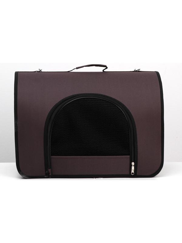 Сумка-переноска с 2 входами, 49 х 30 х 35 см, коричневая