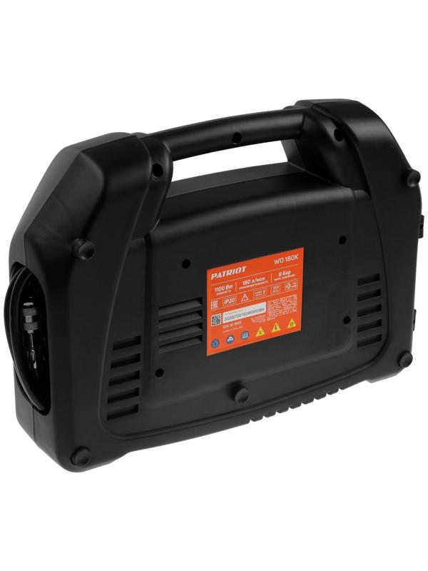 Компрессор Patriot WO 180K, поршневой, безмасляный, 1100 Вт, 180 л/мин, 8 бар, 1/4