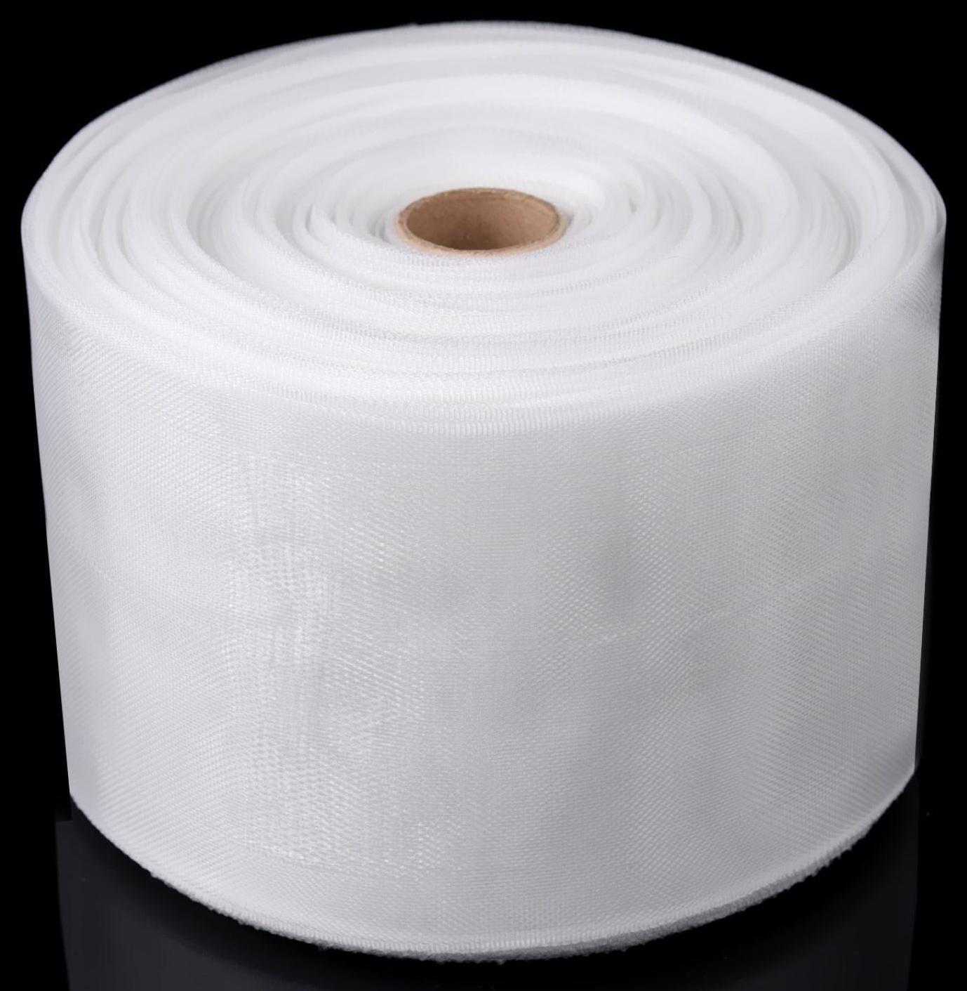 Шторная лента трубная, органза, 10 см, 50 ± 1 м, цвет прозрачный