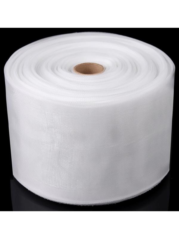 Шторная лента трубная, органза, 10 см, 50 ± 1 м, цвет прозрачный