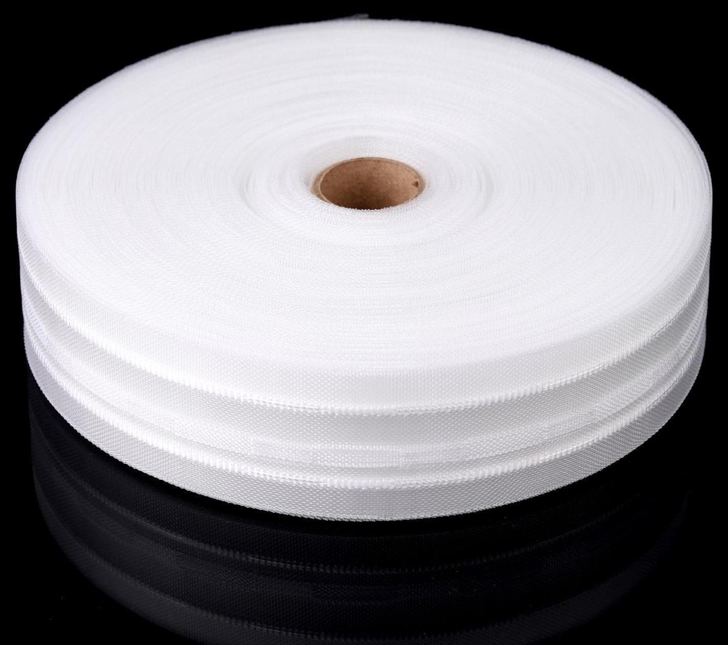 Шторная лента фиксированная сборка, органза, 4 см, 50 ± 1 м, цвет прозрачный