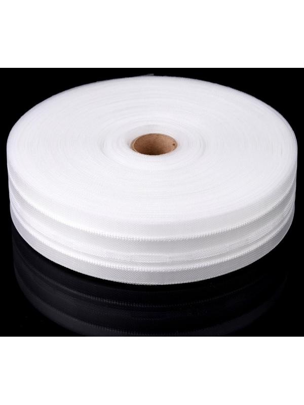 Шторная лента фиксированная сборка, органза, 4 см, 50 ± 1 м, цвет прозрачный