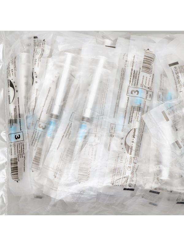 Шприц Medic-o-planet 3,0 мл с иглой 23 Gх1 1/4