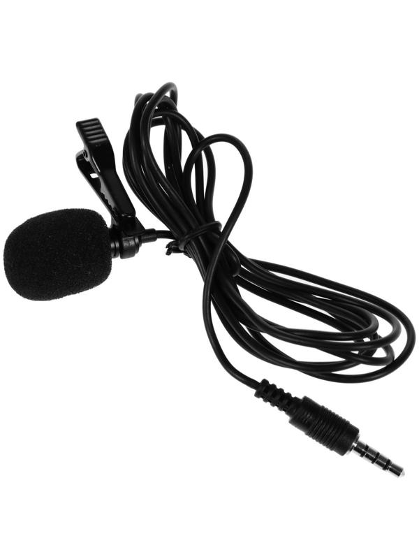 Микрофон на прищепке G-101, 100-16000 Гц, -32 дБ, 2.2 кОм, Jack 3.5 мм, 1.5 м, черный