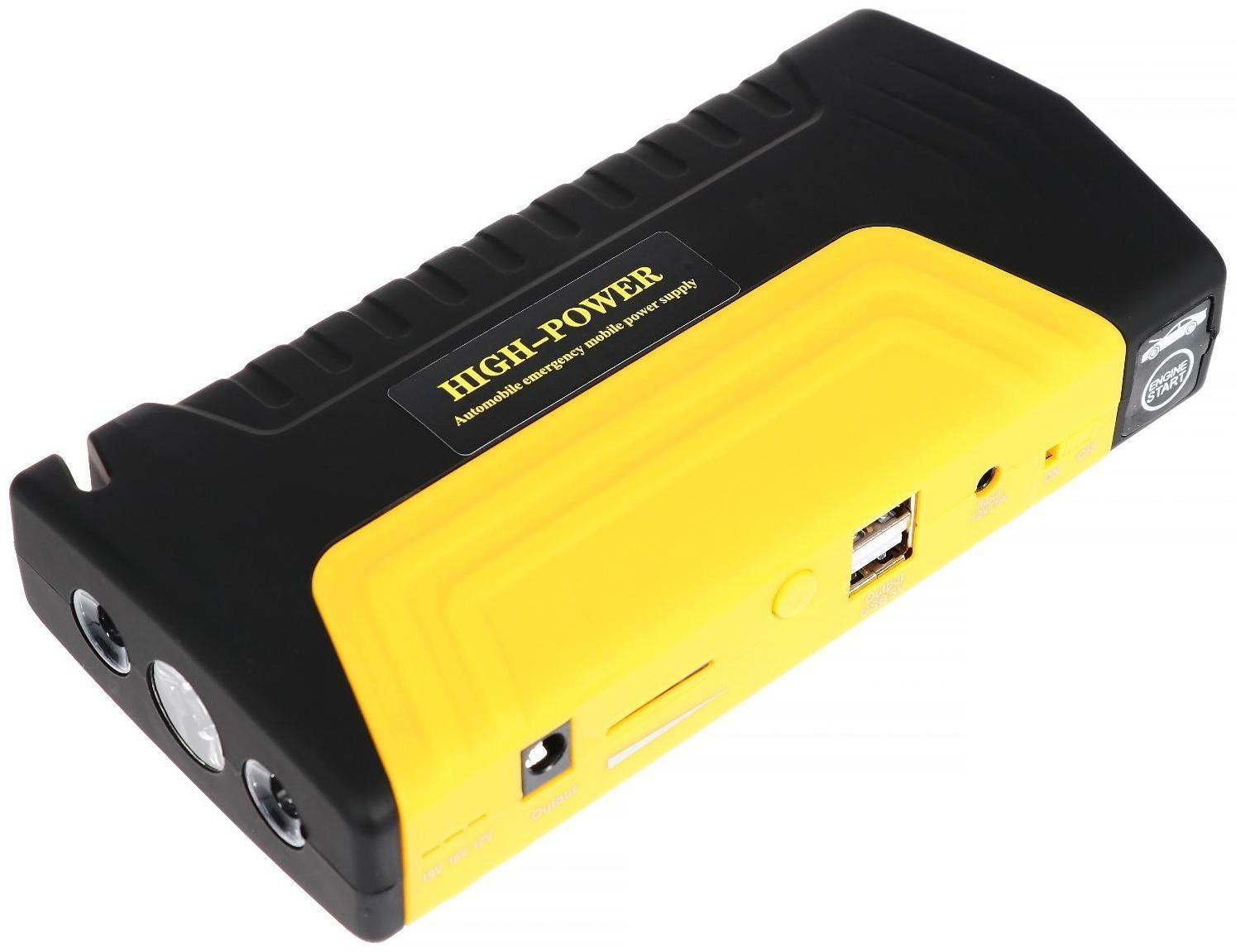 Пуско-зарядное устройство 10000 мАч, 3 LED, 2USB, DC 12V,