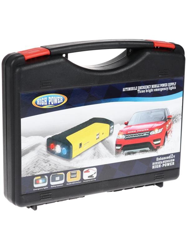 Пуско-зарядное устройство 10000 мАч, 3 LED, 2USB, DC 12V,