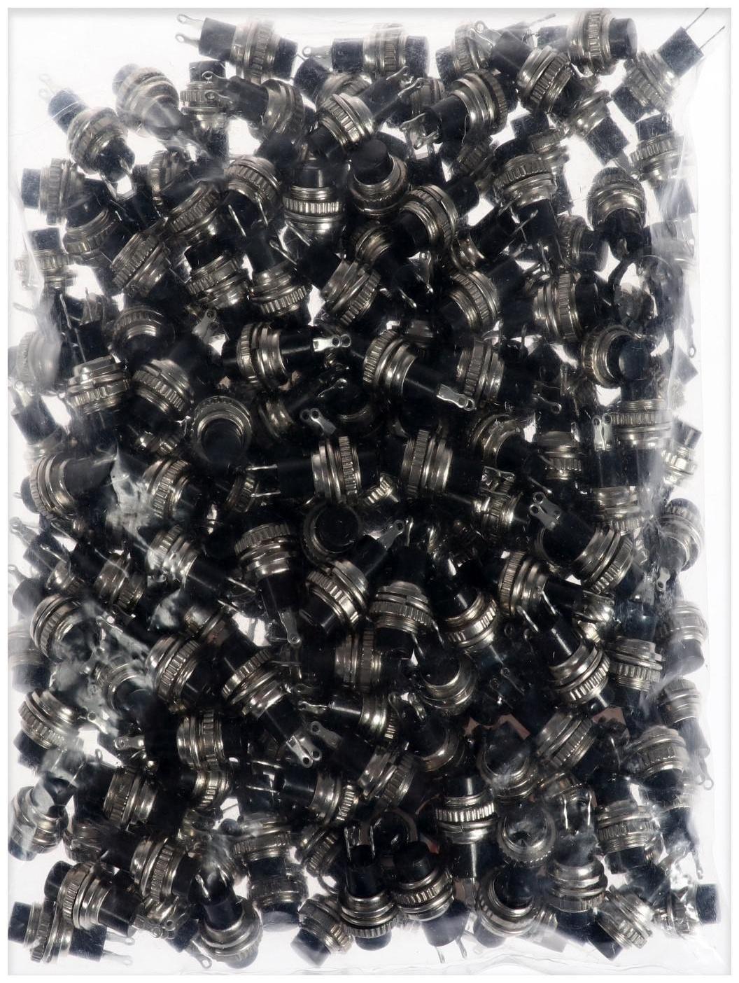 Выключатель-кнопка, 250 В, 2 А, ON-OFF, 2с, d=10,2 мм, без фиксации, металл, черная