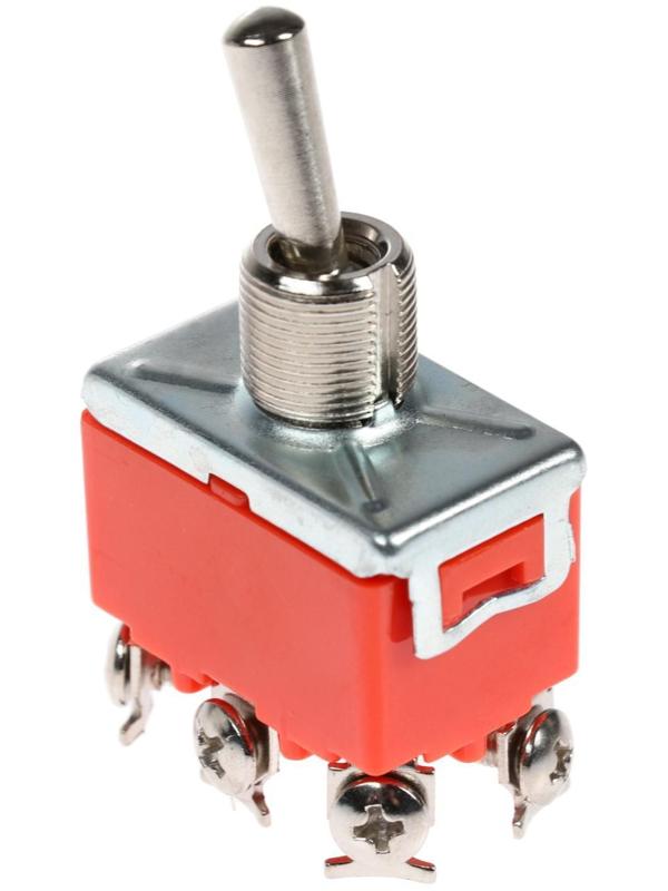 Тумблер, 250 В, 15 А, ON-OFF-ON, 6c