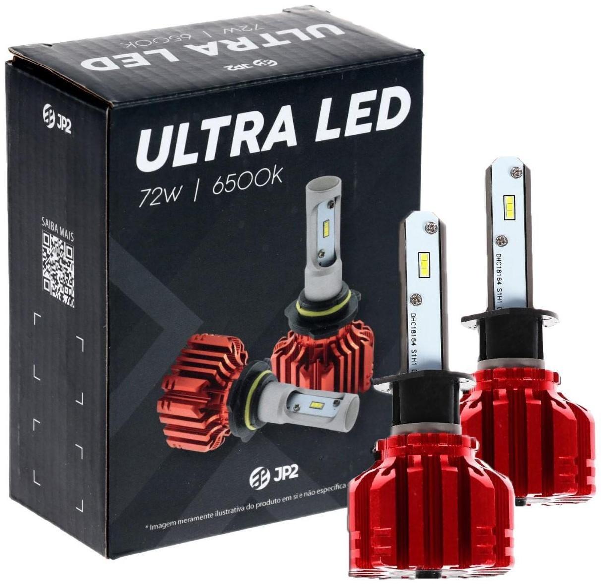 Автолампа светодиодная Н1, 72 Вт, 5000 Лм, 6500 К, IP65, набор 2 шт