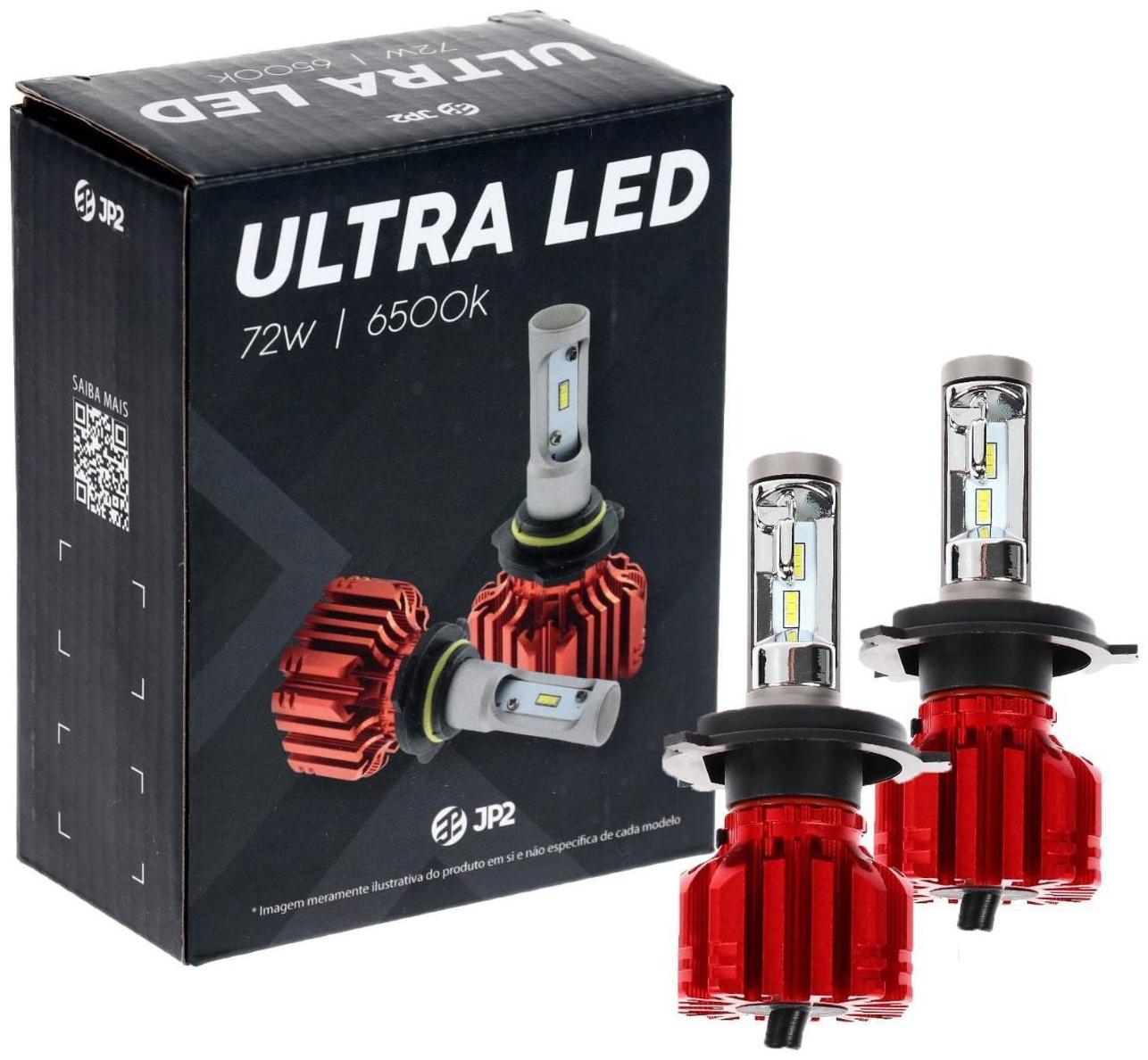 Автолампа светодиодная Н4, 72 Вт, 5000 Лм, 6500 К, IP65, набор 2 шт