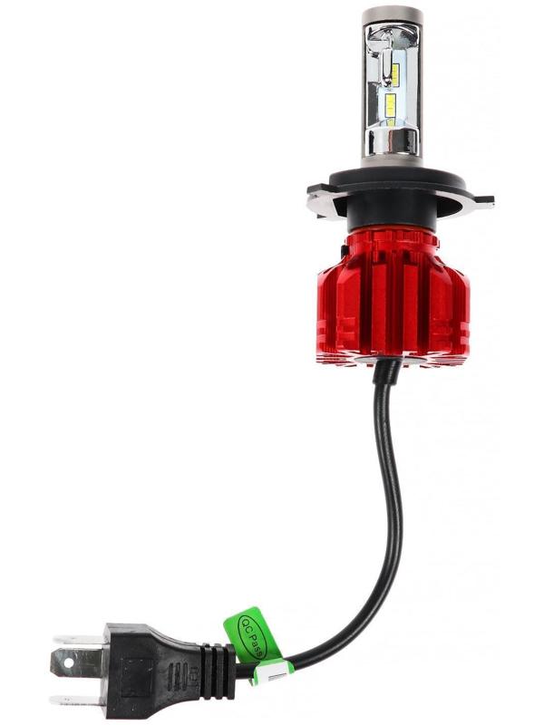 Автолампа светодиодная Н4, 72 Вт, 5000 Лм, 6500 К, IP65, набор 2 шт