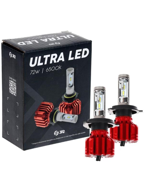 Автолампа светодиодная Н4, 72 Вт, 5000 Лм, 6500 К, IP65, набор 2 шт