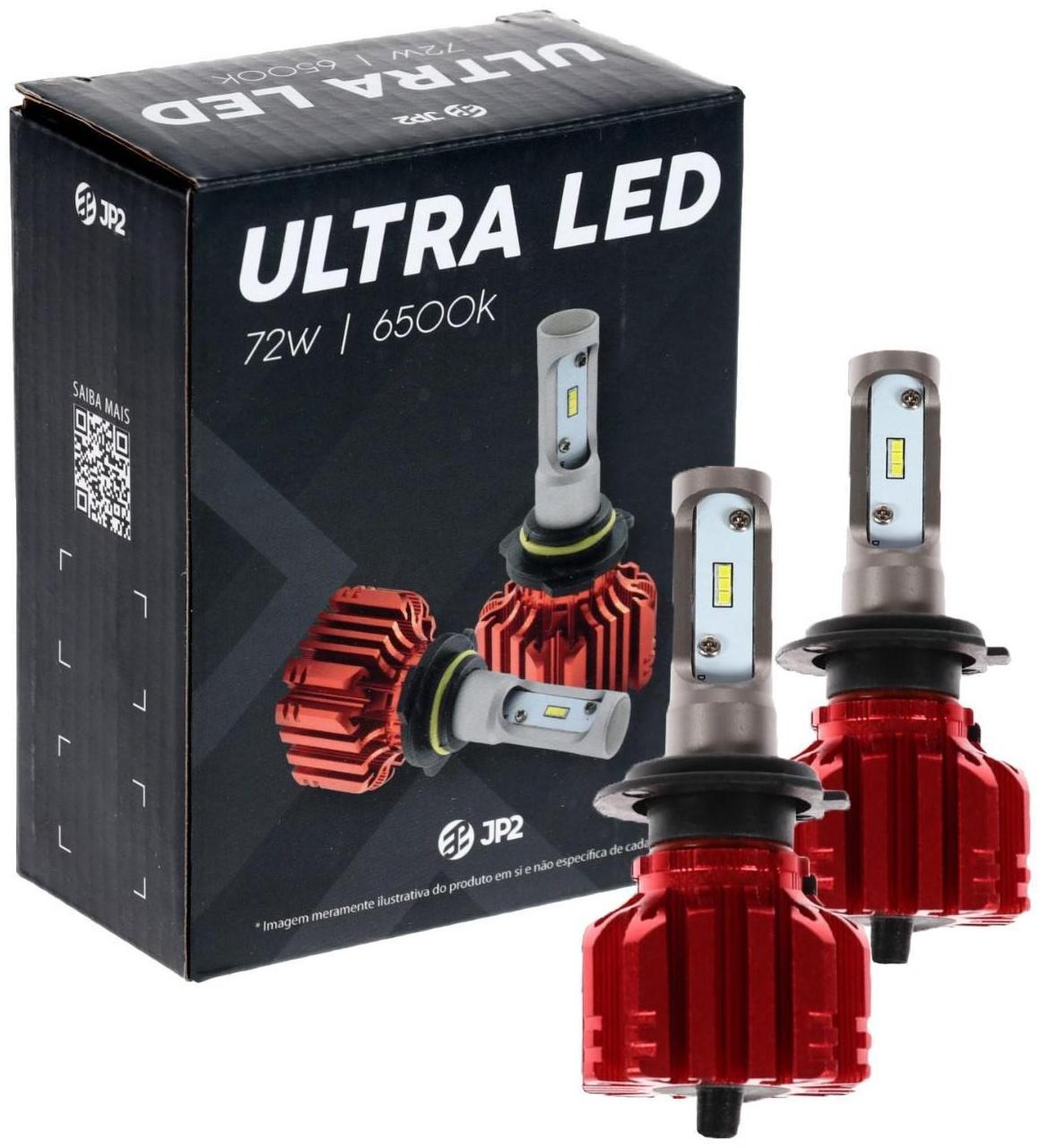 Автолампа светодиодная Н7, 72 Вт, 5000 Лм, 6500 К, IP65, набор 2 шт