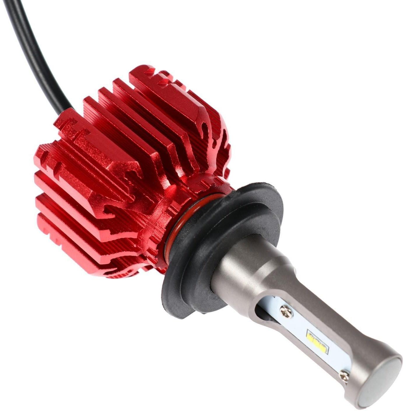 Автолампа светодиодная Н7, 72 Вт, 5000 Лм, 6500 К, IP65, набор 2 шт