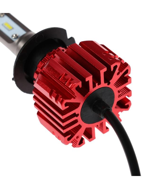 Автолампа светодиодная Н7, 72 Вт, 5000 Лм, 6500 К, IP65, набор 2 шт