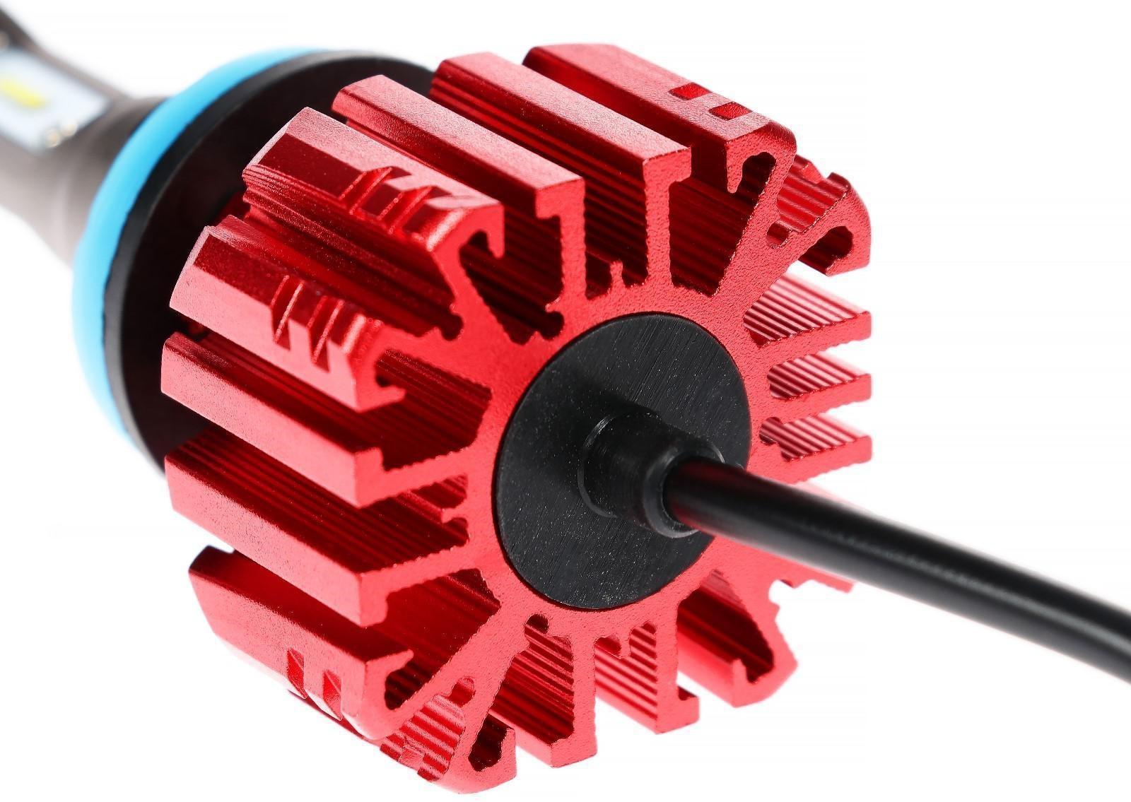 Автолампа светодиодная Н11, 72 Вт, 5000 Лм, 6500 К, IP65, набор 2 шт