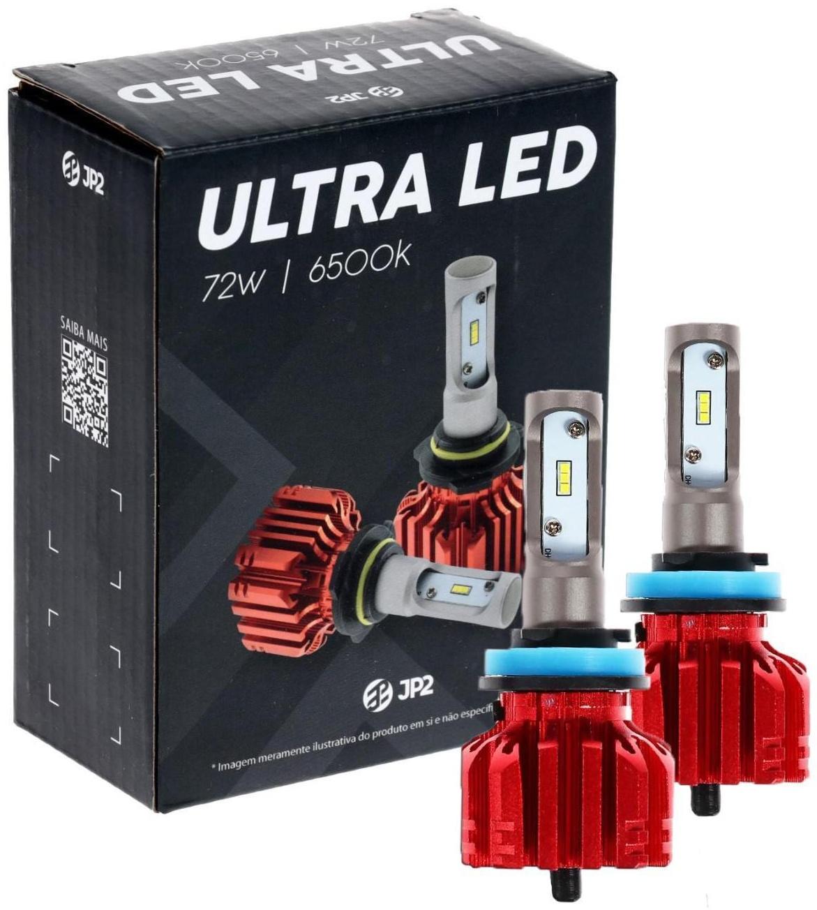 Автолампа светодиодная Н11, 72 Вт, 5000 Лм, 6500 К, IP65, набор 2 шт