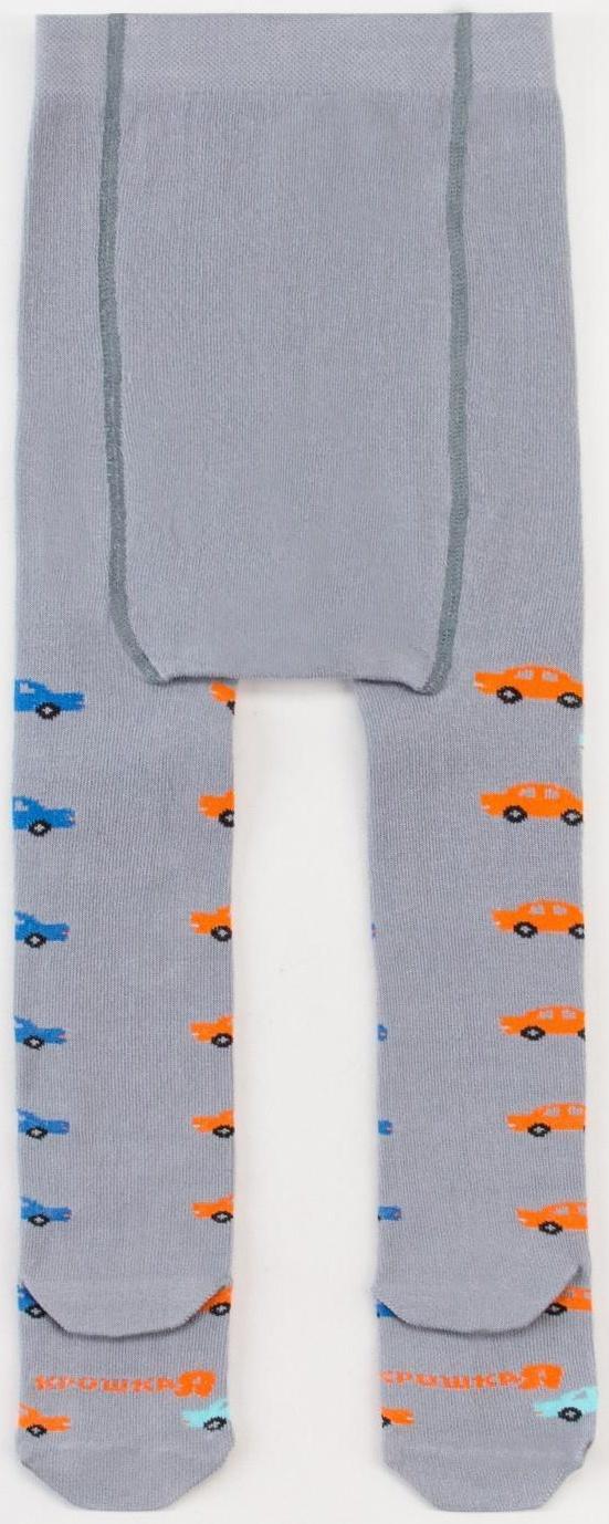 Колготки Крошка Я «Машинки», цвет серый, рост 68-74 см