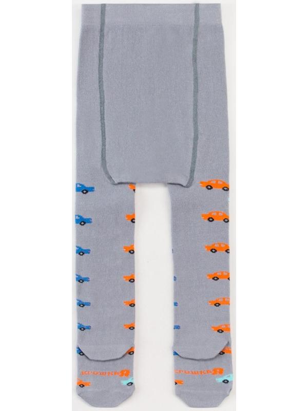 Колготки Крошка Я «Машинки», цвет серый, рост 68-74 см