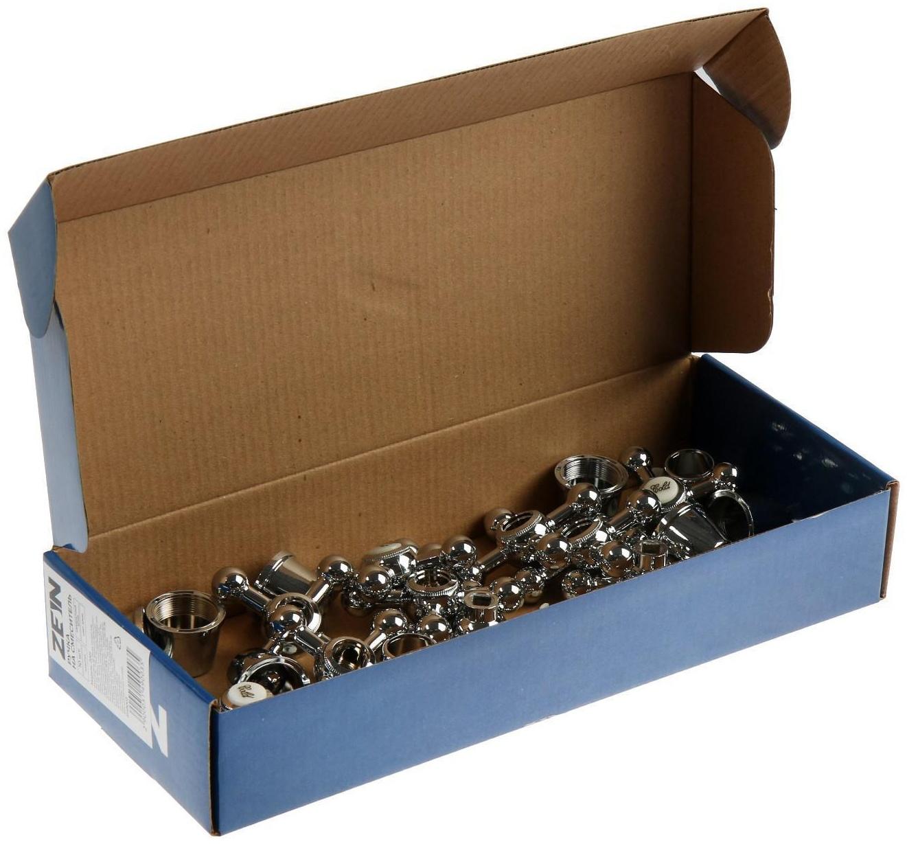 Ручка на смеситель ZEIN Z001, для кран-букс со штоком под квадрат, пластик, цвет хром