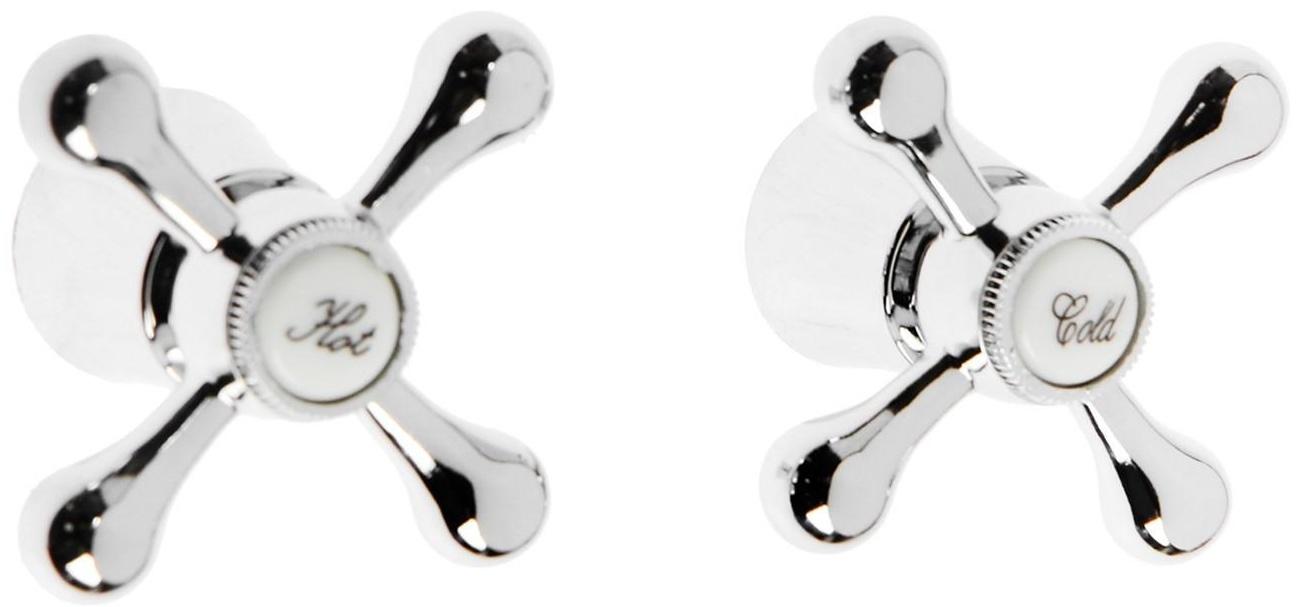 Ручка на смеситель ZEIN Z201, для кран-букс со штоком на 24 шлица, цинк, цвет  хром