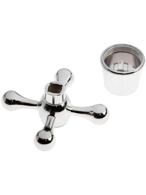 Ручка на смеситель ZEIN Z201, для кран-букс со штоком на 24 шлица, цинк, цвет  хром