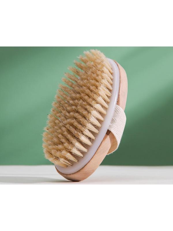 Щётка массажная для тела Доляна, натуральная щетина