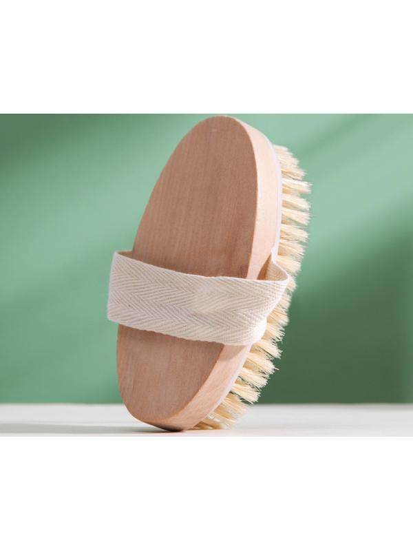 Щётка массажная для тела Доляна, натуральная щетина