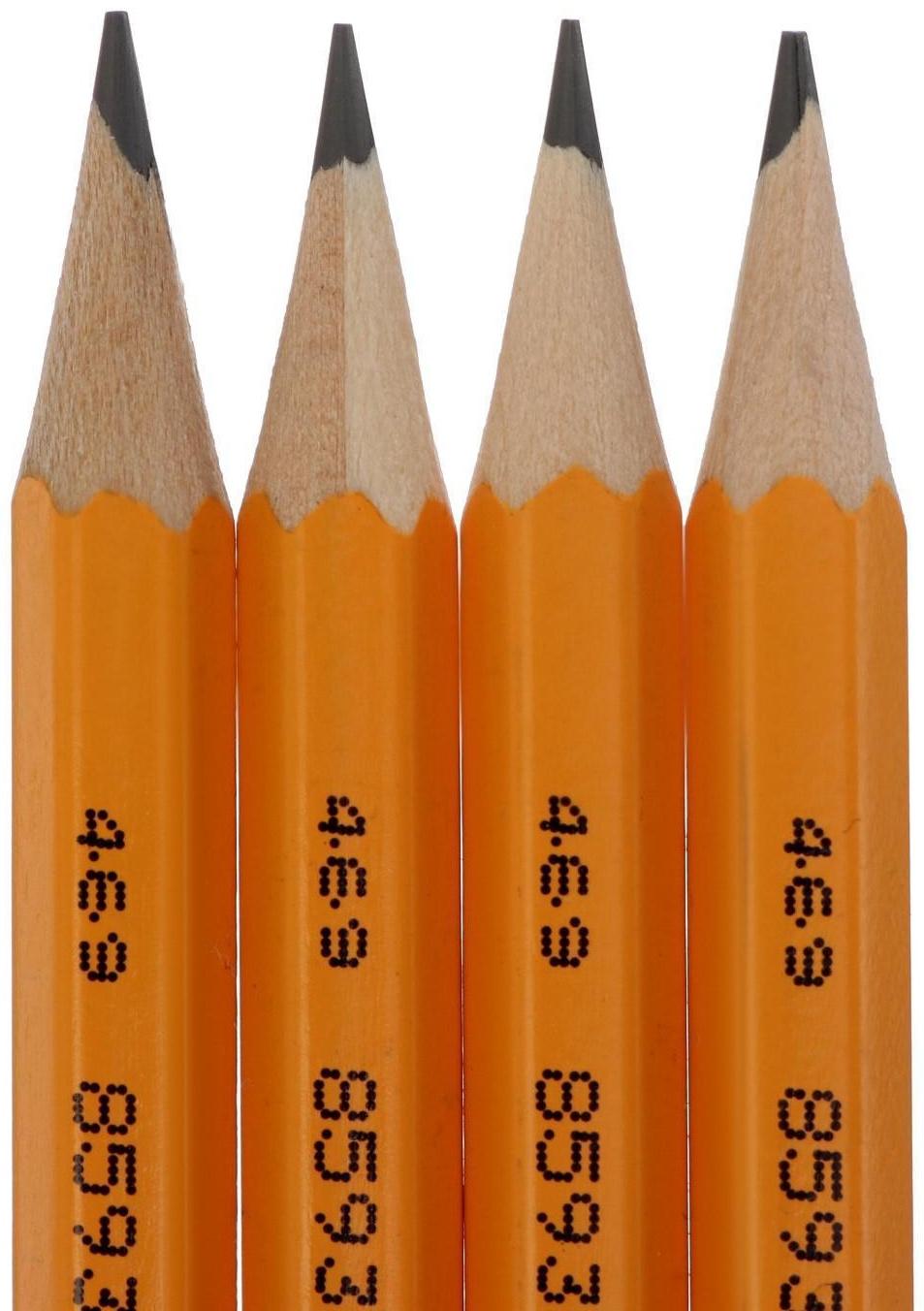 Набор 4шт карандаш ч/г K-I-N 1770 2B BLACK SUN, б/ласт (4157781)